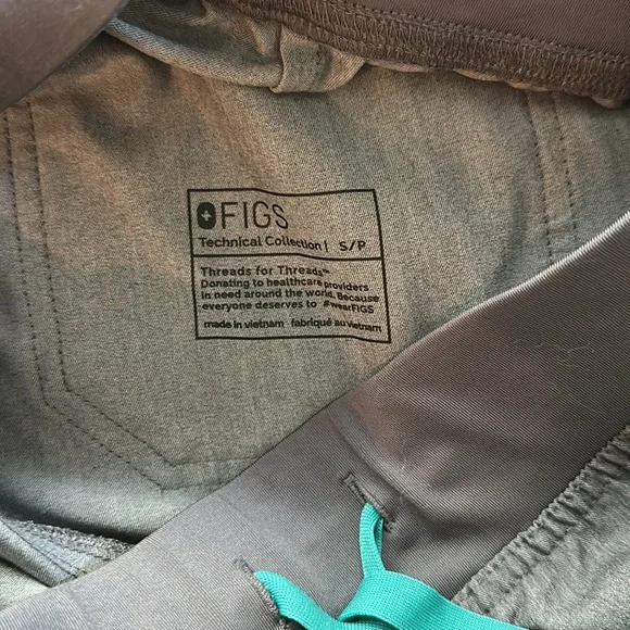 Figs Livingston High-Waisted Scrub Pants Graphite Gray Women’s Size Small Petite - Picture 4 of 10